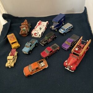 Red and Blue Toy Cars and Vehicles Set